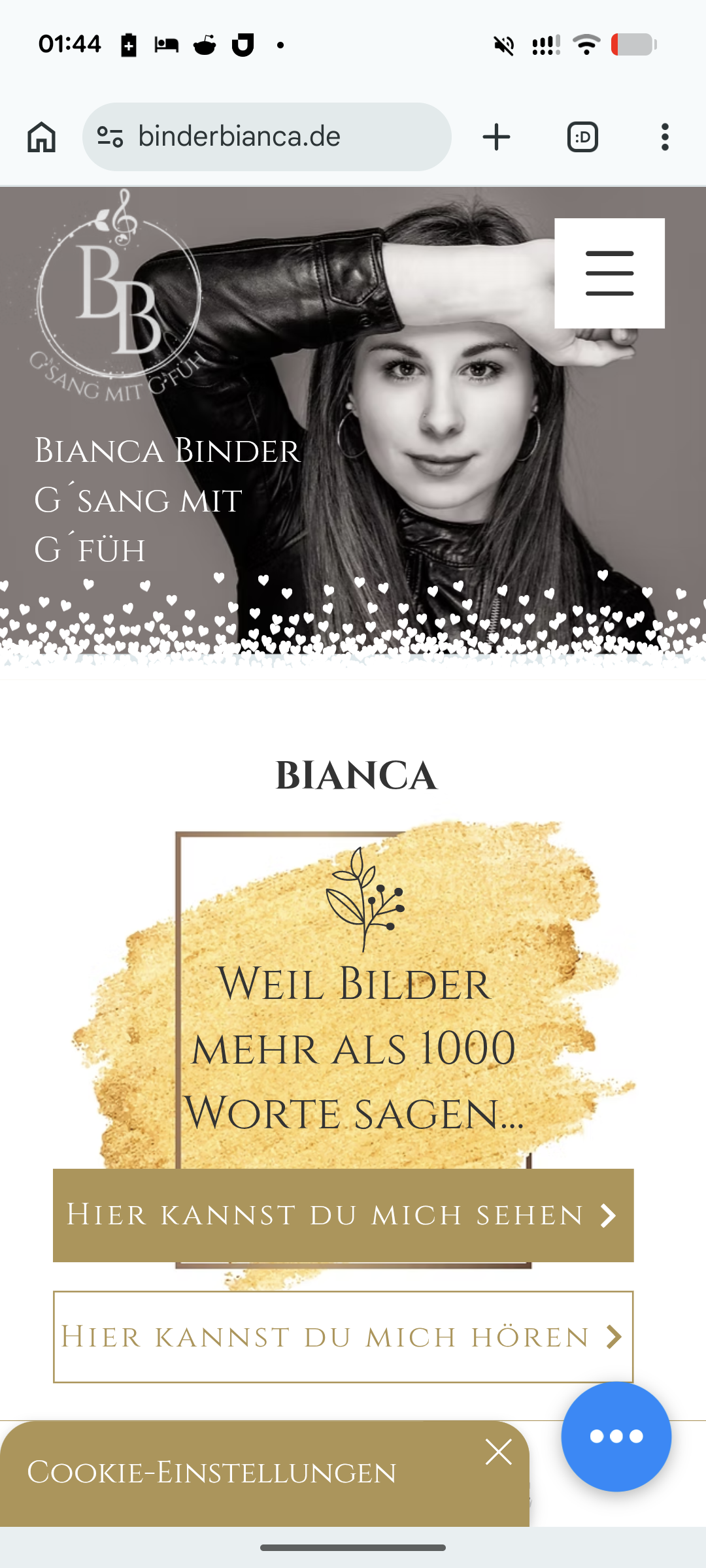 Binder Bianca – Mobile Ansicht