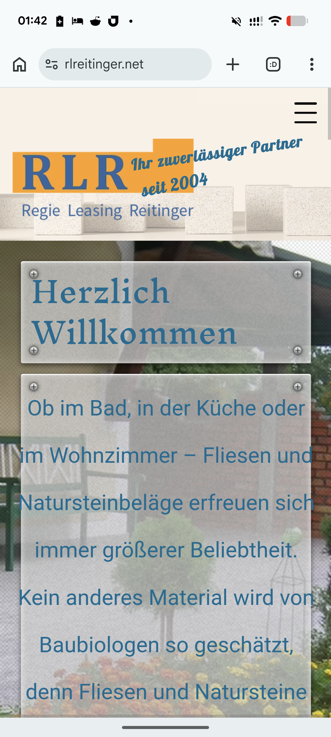 RLR Naturstein & Fliesen – Mobile Ansicht